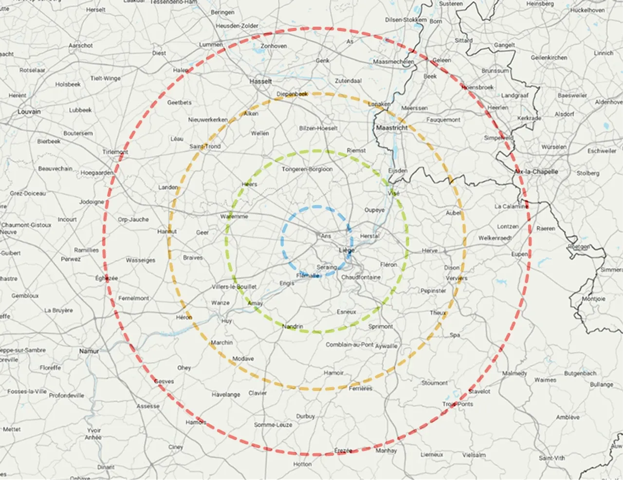 Zones d'intervention de Better Home Solutions