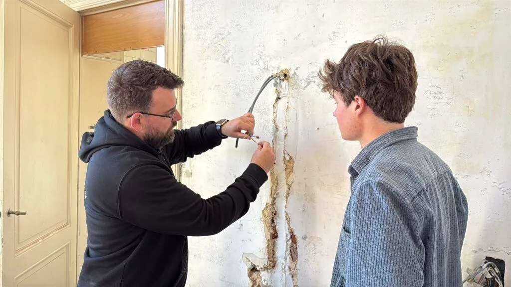 3eme étape chantier participatif: encadrement sur chantier